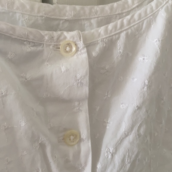 White Embroidered Cotton Tank - Picture 4 of 6